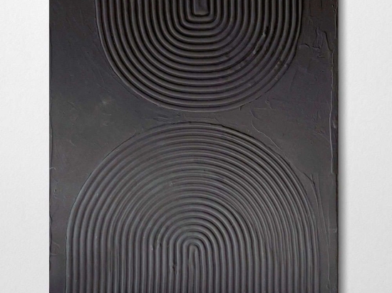 Πίνακας Καμβάς 112RGN1101 50x70cm Black Wallity Κάθετοι Ξύλο, Καμβάς