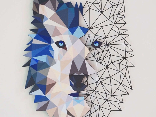 Διακοσμητικό Τοίχου Wolf 507ATP1156 35x48cm Multi Wallity Ατσάλι