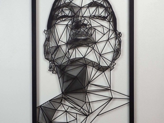 Διακοσμητικό Τοίχου Antonietta 507ATP1105 45x70cm Black Wallity Ατσάλι