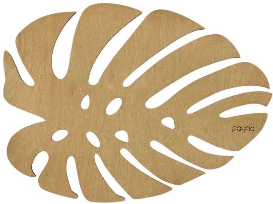 Σουπλά Monstera (Σετ 4Τμχ) 790PYN1121 36x36cm Honey Hermia Ξύλο