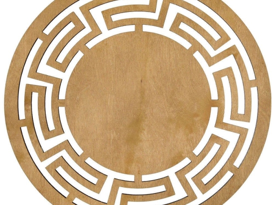 Σουπλά Labyrinth (Σετ 4Τμχ) 790PYN1113 36x36cm Honey Hermia Ξύλο
