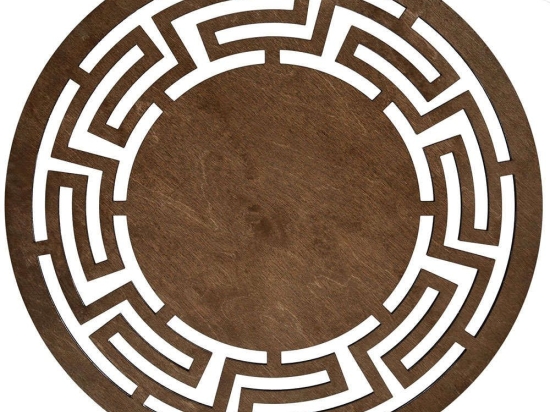 Σουπλά Labyrinth (Σετ 4Τμχ) 36x36cm Walnut Hermia Ξύλο