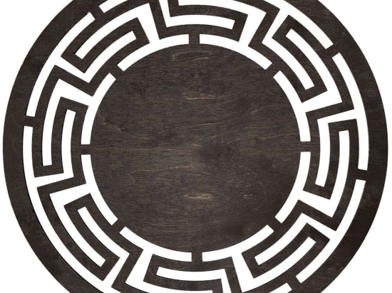 Σουπλά Labyrinth (Σετ 4Τμχ) 36x36cm Wenge Hermia Ξύλο