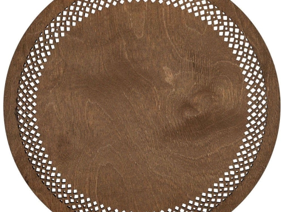 Σουπλά Seljuk (Σετ 4Τμχ) 790PYN1138 36x36cm Walnut Hermia Ξύλο
