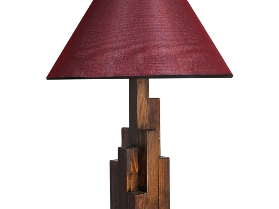 Φωτιστικό Επιτραπέζιο Kule 534LUN1122 Φ45x57cm E27 60W Walnut-Bordo Opviq