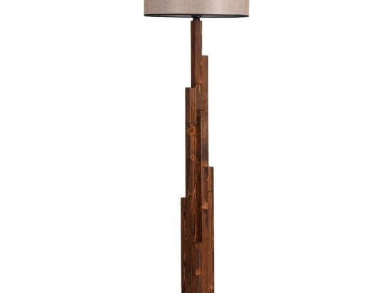 Φωτιστικό Δαπέδου Kule 534LUN2222 Φ45x168cm E27 60W Walnut-Beige Opviq