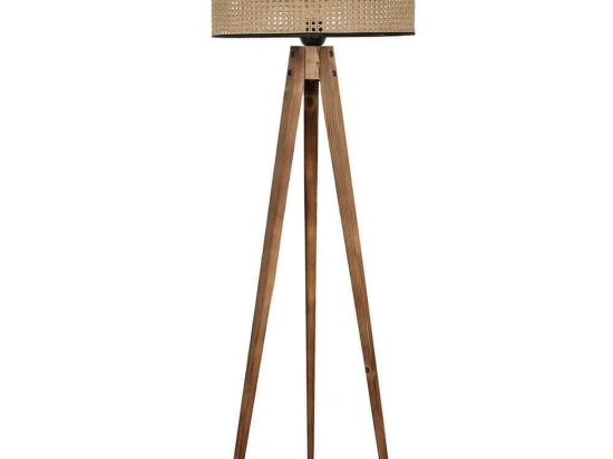 Φωτιστικό Δαπέδου Tripod 534LUN3290 Φ45x153cm E27 60W Brown-Beige Opviq