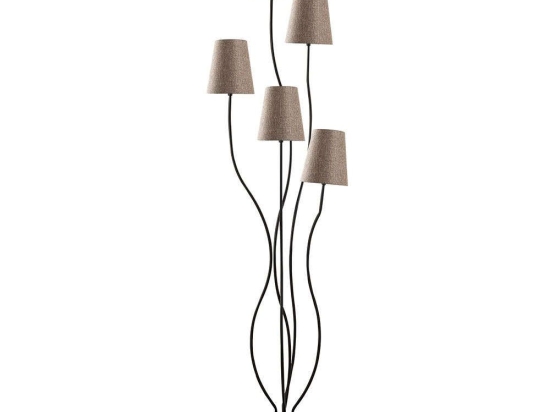 Φωτιστικό Δαπέδου Bonibon 942FLG1539 44x44x160cm 5xE14 40W Black-Beige Opviq