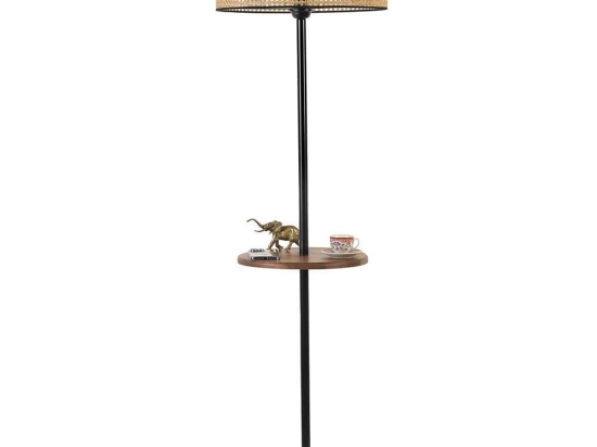 Φωτιστικό Δαπέδου Mercan 941RTN1351 Φ35x160cm E27 60W Black-Natural Opviq