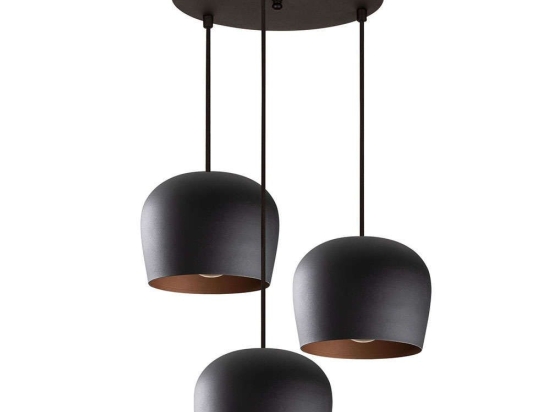 Φωτιστικό Οροφής Berceste Φ48x111cm 3xE27 40W Black Opviq
