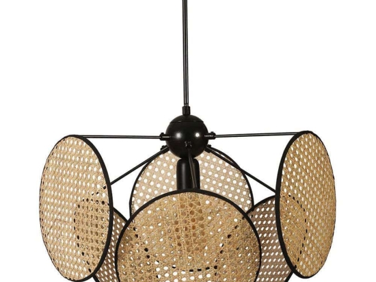 Φωτιστικό Οροφής Hera 941RTN1201 Φ55x90cm 1xE27 60W Natural-Black Opviq