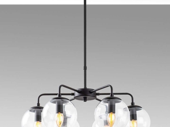 Φωτιστικό Οροφής Viran 942FLG1357 56x56x80cm 6xE14 40W Black Opviq