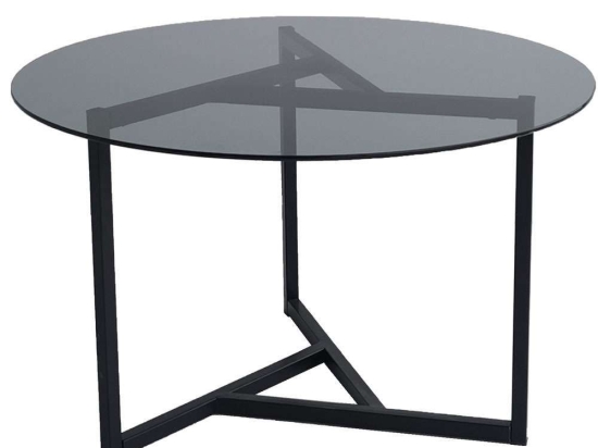Τραπέζι Σαλονιού Trio 552NOS1410 75x75x42cm Fume-Black
