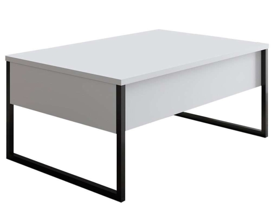 Τραπέζι Σαλονιού Luxe 618BLY1125 90x60x40cm White-Black