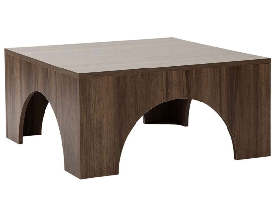 Τραπέζι Σαλονιού Collesium 552NOS2413 80x80x37cm Walnut