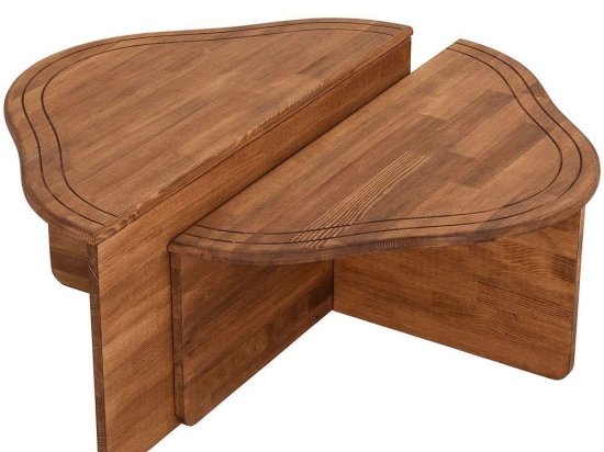 Τραπέζι Σαλονιού Altopiano 552NOS2254 90x45x40cm Light Walnut
