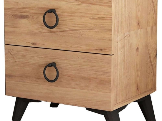 Κομοδίνο Artes 570VLT2918 40x30x50cm Pine-Black