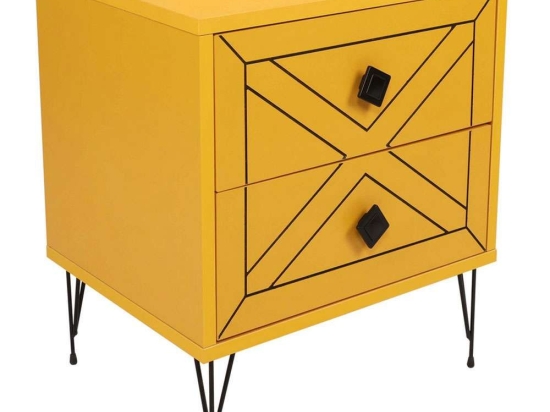 Κομοδίνο Luna 854KLN3314 50x40x55cm Yellow