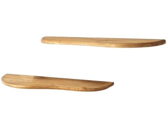 Ράφια Τοίχου Wavy (Σετ 2Τμχ) 552NOS2442 100x25cm Oak