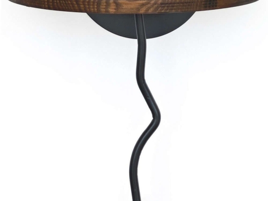 Ράφι Τοίχου Leo 552NOS2451 35x35cm Walnut-Black