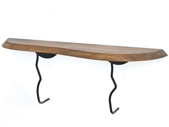Ράφι Τοίχου Lierre 552NOS2446 99x22cm Walnut-Black