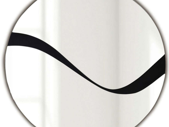 Καθρέπτης Τοίχου Abstract 552NOS2463 70x70cm Black Aberto Design Μοριοσανίδα, Μελαμίνη