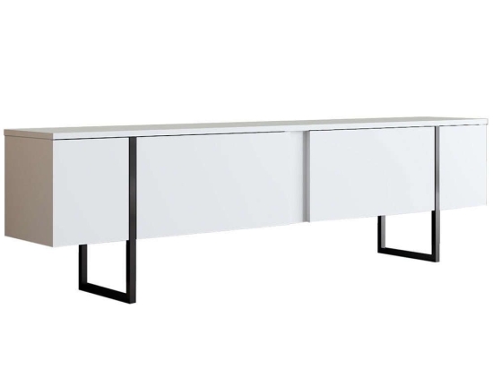 Έπιπλο Τηλεόρασης Luxe 618BLY1105 180x30x50cm White-Black