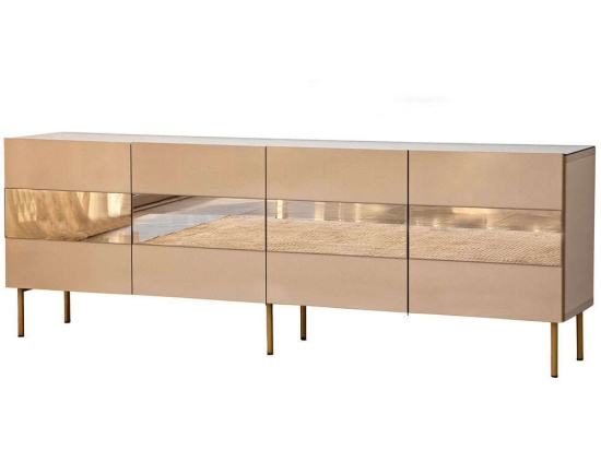 Έπιπλο Τηλεόρασης Leon 552NOS1527 180x35x59cm Bronze-Gold