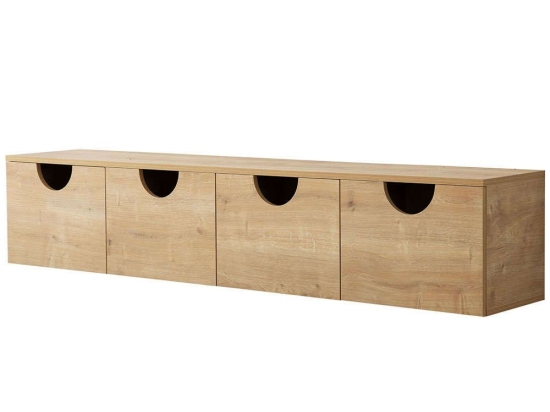 Έπιπλο Τηλεόρασης Επιτοίχιο Four Seasons 552NOS2435 180x35x35cm Oak