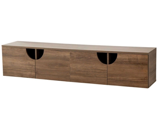 Έπιπλο Τηλεόρασης Επιτοίχιο Grotte 552NOS2437 180x35x35cm Walnut