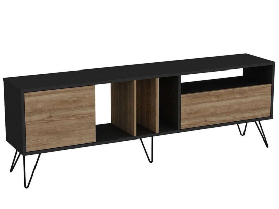 Έπιπλο Τηλεόρασης Mistico 875ZNA3058 180x35,5x58,7cm Walnut-Black
