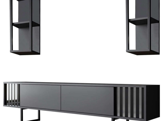 Σύνθεση Τηλεόρασης Chrome Line 618BLY1142 180x30x48cm Anthracite-Black