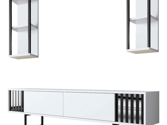 Σύνθεση Τηλεόρασης Chrome Line 618BLY1143 180x30x48cm White-Black