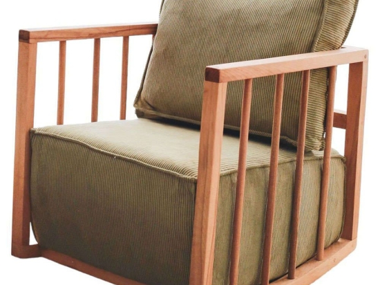Πολυθρόνα Κουνιστή Sallanan 383EVN1151 65x71x80cm Khaki