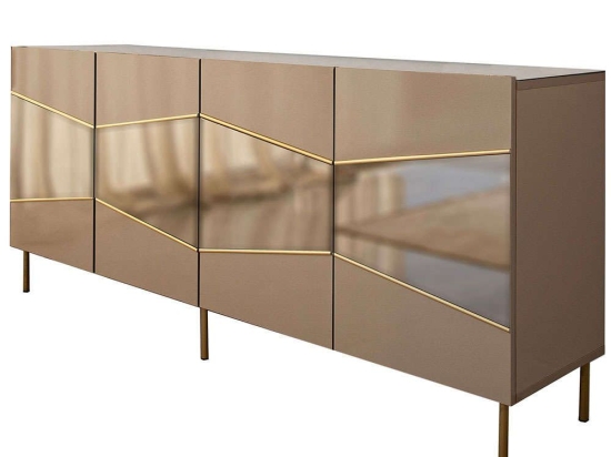 Μπουφές Nice 552NOS1808 180x40x80cm Bronze-Gold Mdf