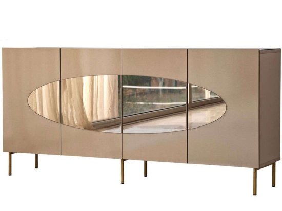 Μπουφές Lago 552NOS1814 180x40x80cm Bronze-Gold Mdf