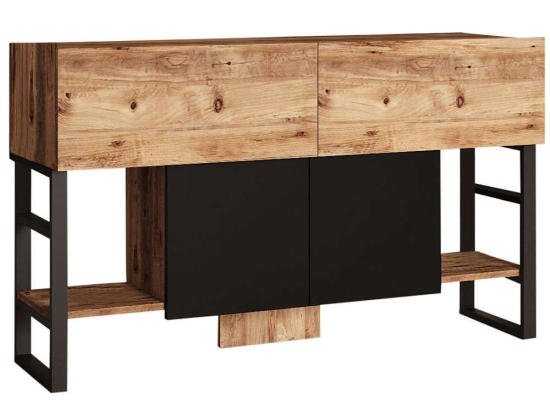 Μπουφές 956LCS1516 138,8x43,3x83,6cm Pine-Black Μελαμίνη,Μέταλλο