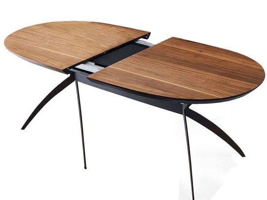 Τραπέζι Επεκτεινόμενο Ty 974NMB1553 200/335x100x76cm Walnut-Black Mdf,Μέταλλο