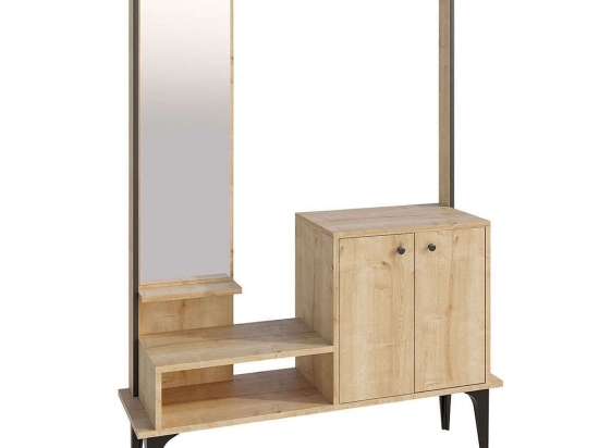 Έπιπλο Εισόδου Andy 393MRD1113 114x35x170cm Oak Μοριοσανίδα, Μελαμίνη
