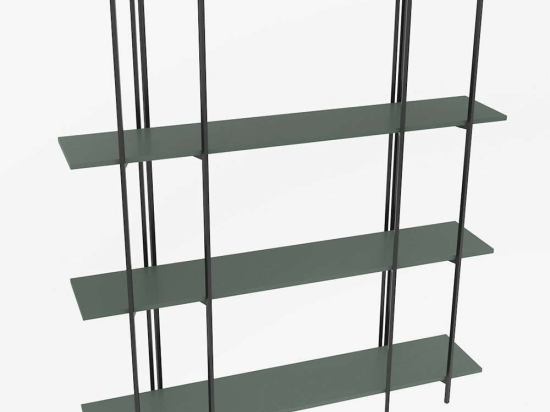 Βιβλιοθήκη Moss 875ZNA4551 160x29,6x180cm Green-Black