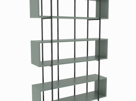 Βιβλιοθήκη Bruti 875ZNA4514 120x29,6x180cm Green-Black