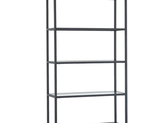Βιβλιοθήκη 552NOS1303 80x30x165cm Black