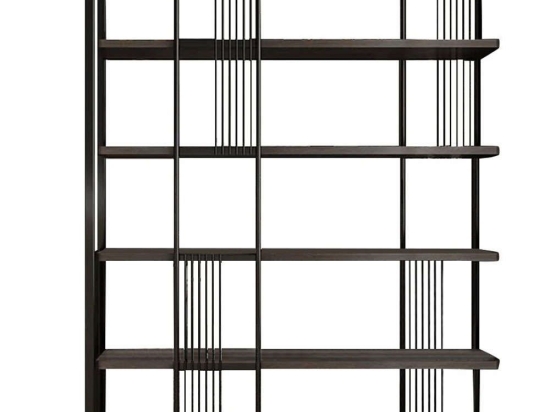 Βιβλιοθήκη Sierra 379VLV1306 125x28x180cm Black