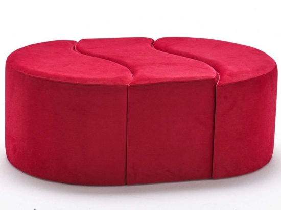 Σκαμπό Alya 825BLC1614 120x80x40cm Red