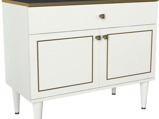 Συρταριέρα Ravenna 804TRH3524 90x44,8x76cm White-Gold