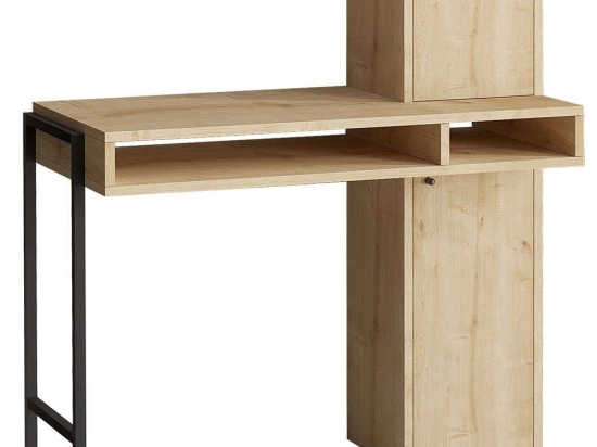 Γραφείο Dora 393MRD1426 102x45x106cm Oak-Black