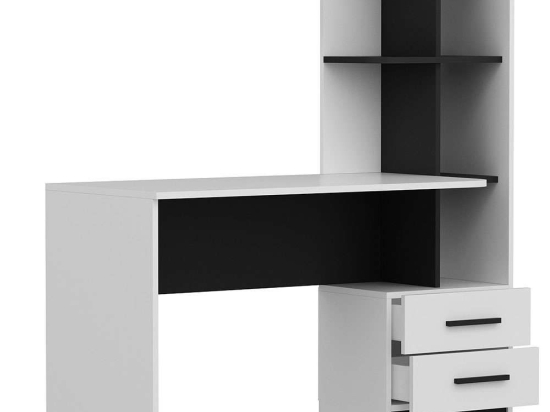 Γραφείο Alaska 382NRC1401 120x60x142cm Black-White