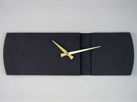 Ρολόι Τοίχου Origami 507ATP1527 16x49cm Black-Gold Wallity Ατσάλι
