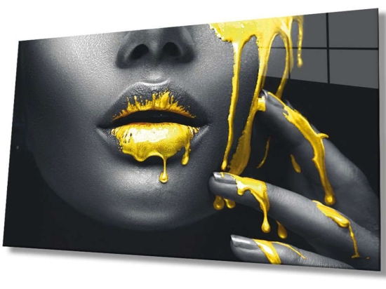 Πίνακας Γυάλινος 221JRS1685 72x46cm Multi-Yellow Wallity Οριζόντιοι Γυαλί