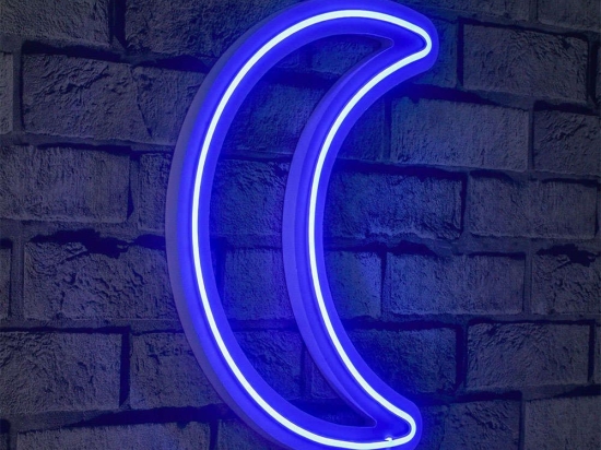Διακοσμητικό Φωτιστικό Τοίχου Crescent 395NGR1502 26x2x37cm Led 20,1W Blue Wallity
